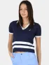 Nautica Sedum Polo Shirt Női Galléros Póló 459-Dark Navy