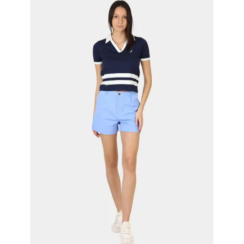 Nautica Sedum Polo Shirt Női Galléros Póló 459-Dark Navy