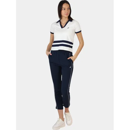 Nautica Sedum Polo Shirt Női Galléros Póló 908-White