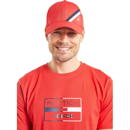 Nautica Nevado Snapback Cap Férfi Baseball sapka 835-True Red