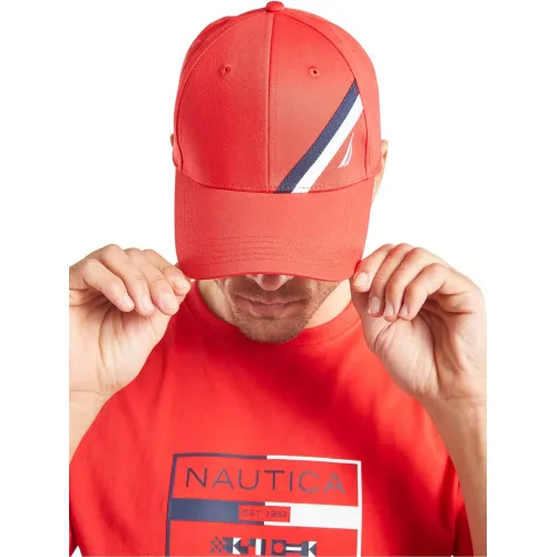 Nautica Nevado Snapback Cap Férfi Baseball sapka 835-True Red