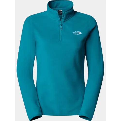 The North Face W 100 Glacier 1/4 Zip The North Face W 100 Glacier 1/4 Zip Női Polár, Softshell, Középréteg 6GO-Deep Teal