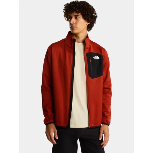 The North Face M Crest Fz Férfi Polár, Softshell, Középréteg K23-Iron Clay-Tnf Black