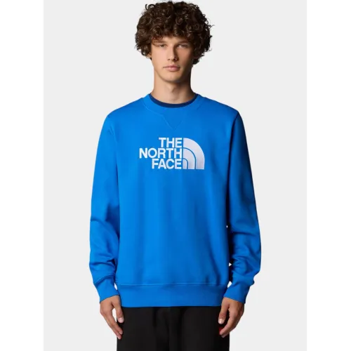 The North Face M Drew Peak Crew Férfi Pulóver 73V-Hero Blue-Tnf White