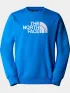The North Face M Drew Peak Crew Férfi Pulóver 73V-Hero Blue-Tnf White