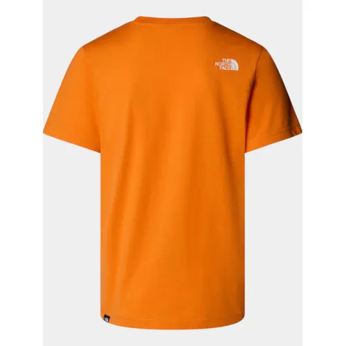 The North Face M S/S Easy Tee Férfi Póló B3O-Digital Orange-Tnf W