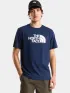 The North Face M Evolution Half Dome Regular Short Slee Férfi Póló I85-Summit Navy-Tnf White