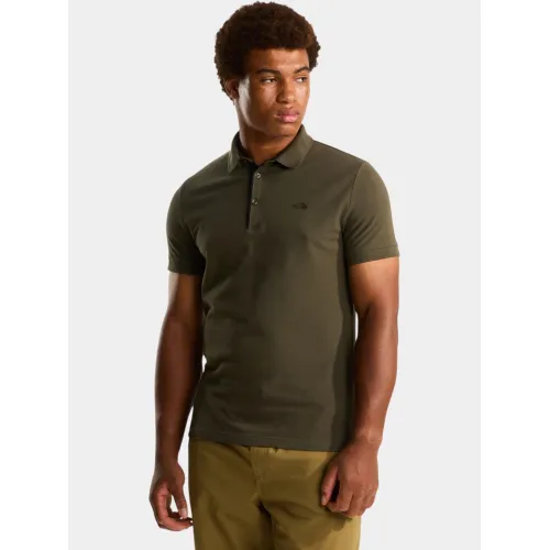 The North Face M Premium Slim Polo Férfi Galléros póló 21L-New Taupe Green