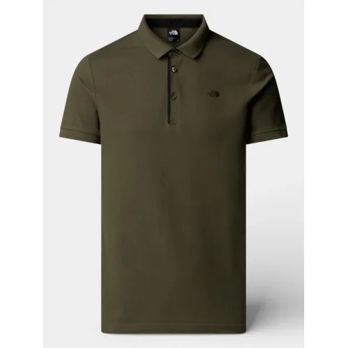 The North Face M Premium Slim Polo Férfi Galléros póló 21L-New Taupe Green