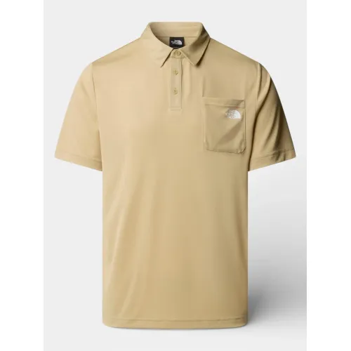 The North Face M New Tanken Polo Férfi Galléros póló LK5-Khaki Stone
