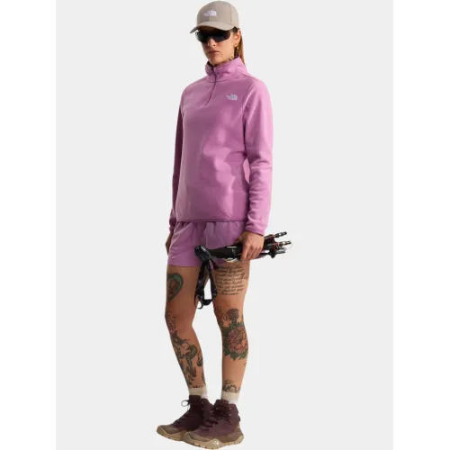 The North Face W Glacier Fleece 1/4 Zip Jacket Női Polár, Softshell, Középréteg G6E-Hushed Lavender