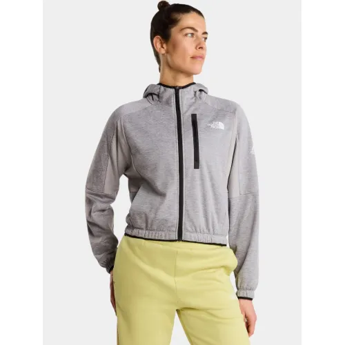 The North Face W Mountain Athletics Fleece Full Zip Jac Női Polár, Softshell, Középréteg EB9-Tnf Pale Grey Heather