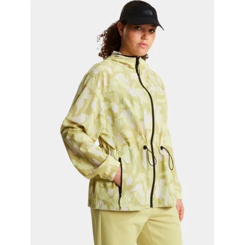 The North Face W Mountain Athletics Hooded Wind Jkt-Pri Női Utcai Kabát MKO-Lemon Mist Painted M