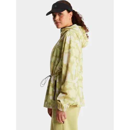 The North Face W Mountain Athletics Hooded Wind Jkt-Pri Női Utcai Kabát MKO-Lemon Mist Painted M