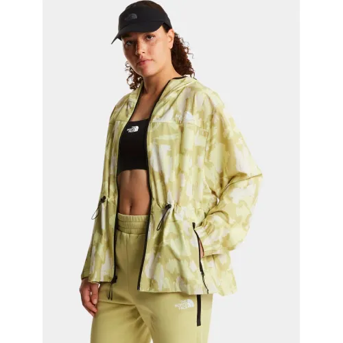 The North Face W Mountain Athletics Hooded Wind Jkt-Pri Női Utcai Kabát MKO-Lemon Mist Painted M