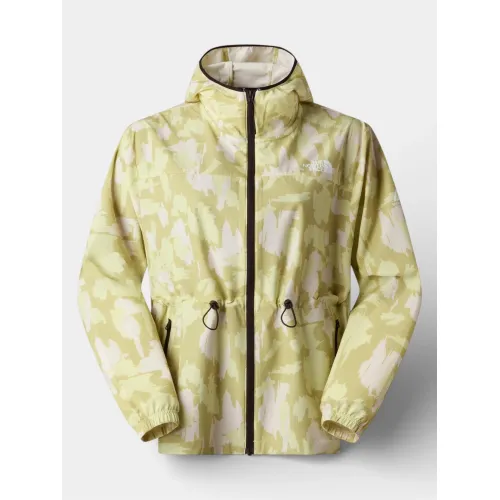 The North Face W Mountain Athletics Hooded Wind Jkt-Pri Női Utcai Kabát MKO-Lemon Mist Painted M