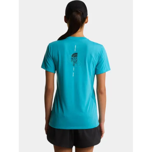 The North Face W Bitmap Logo Short Sleeves Tee-Graphic Női Sport felső G7D-River Ice