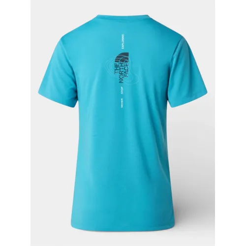 The North Face W Bitmap Logo Short Sleeves Tee-Graphic Női Sport felső G7D-River Ice