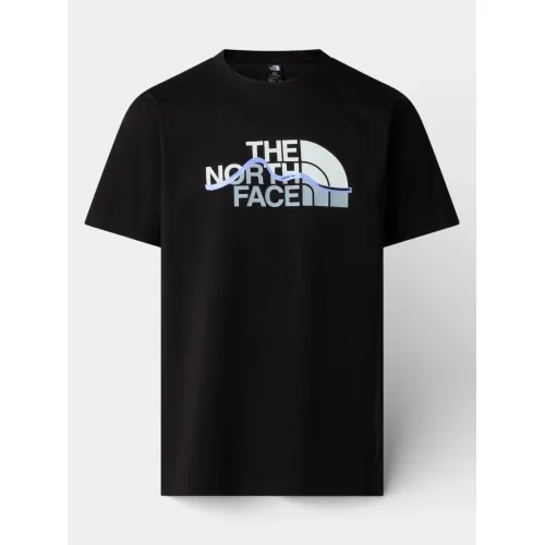 The North Face M Mountain Line Regular Short Sleeve Tee Férfi Póló JK3-Tnf Black