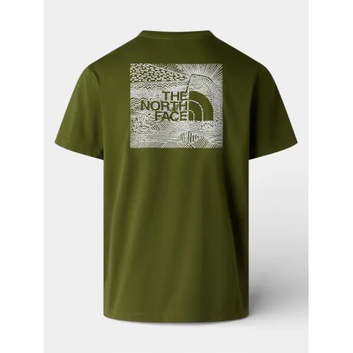 The North Face M Box Nse Celebration Regular Short Slee Férfi Póló BRI-Woodland Green