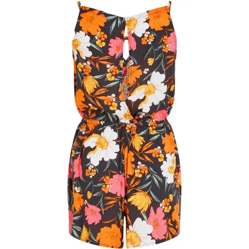 O'Neill Leina Playsuit Női Ruha 39069-Black Bluemchen