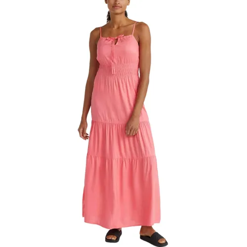 O'Neill Quorra Maxi Dress Női Ruha 14027-Perfectly Pink