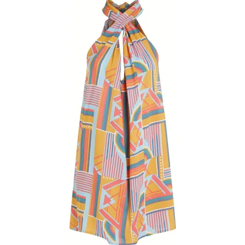 O'Neill Naima Wow Dress O'Neill Naima Wow Dress Női Ruha 32028-Yellow Art Geo