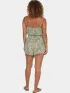 O'Neill Thin Strap Buttoned Romper Női Ruha 36077-Green Textured Jungle