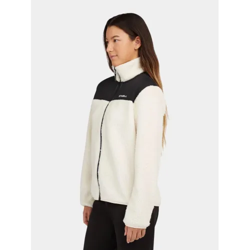 O'Neill Fwc Cruz Fuzzy Fz Hyperfleece Női Polár, középréteg 41017-Linen White Colour Block