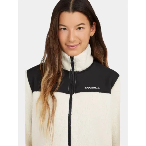 O'Neill Fwc Cruz Fuzzy Fz Hyperfleece Női Polár, középréteg 41017-Linen White Colour Block