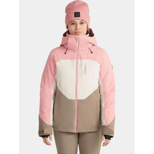 O'Neill Carbonite Snow Jacket O'Neill Carbonite Snow Jacket Női Síkabát, Snowboard Kabát 44030-Genuine Pink Colour Block