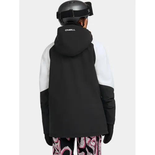 O'Neill FWC Play Asymmetric Snow Jacket Női Síkabát 49010-Black Out Colour Block