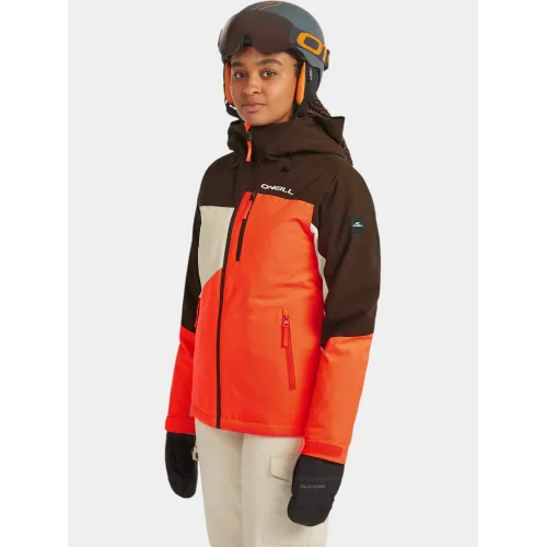 O'Neill FWC Cruz Triple Snow Jacket Női Síkabát 47032-Coffee Bean Colour Block