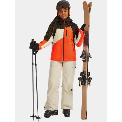 O'Neill FWC Cruz Triple Snow Jacket Női Síkabát 47032-Coffee Bean Colour Block