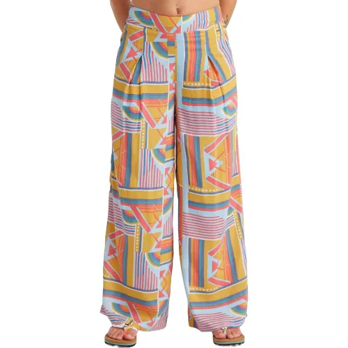 O'Neill Farrah Wow Woven Pants Női Hosszúnadrág 32028-Yellow Art Geo