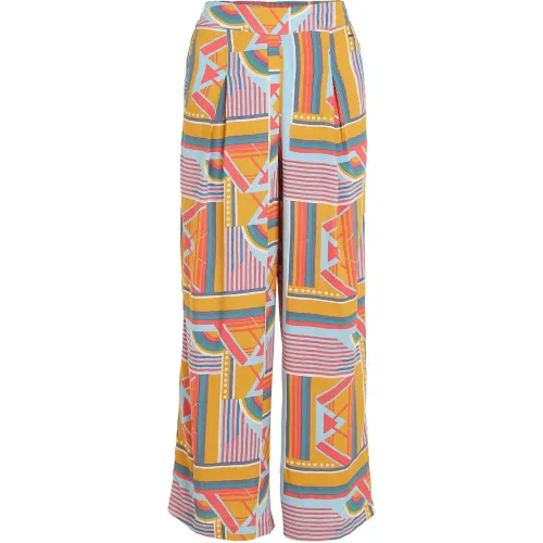 O'Neill Farrah Wow Woven Pants Női Hosszúnadrág 32028-Yellow Art Geo