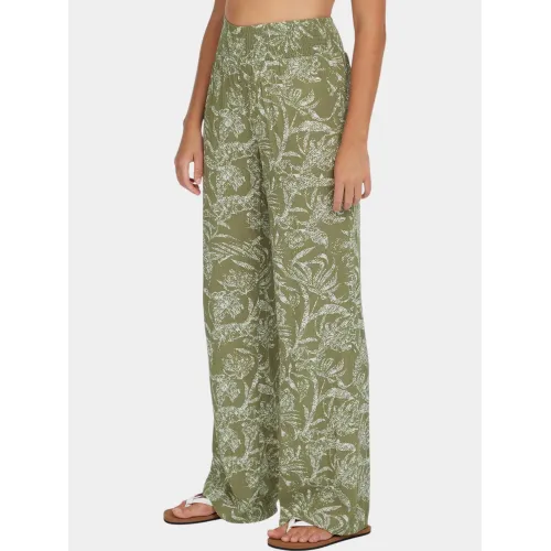 O'Neill Johnny Smocked Waist Pants O'Neill Johnny Smocked Waist Pants Női Hosszúnadrág 36077-Green Textured Jungle