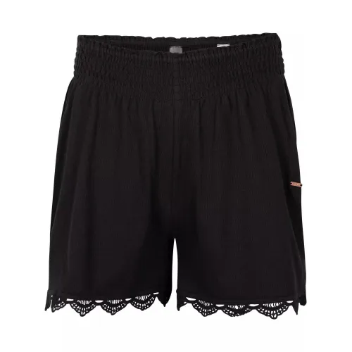 O'Neill Smocked Shorts Női Rövidnadrág 19010-Black Out