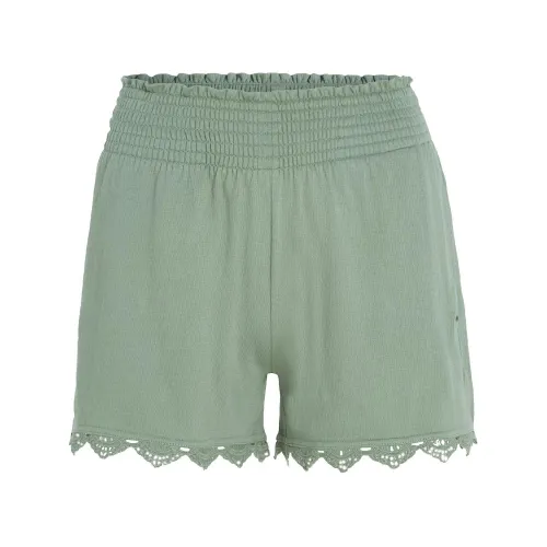 O'Neill Essentials Ava Smocked Shorts Női Rövidnadrág 16017-Lily Pad