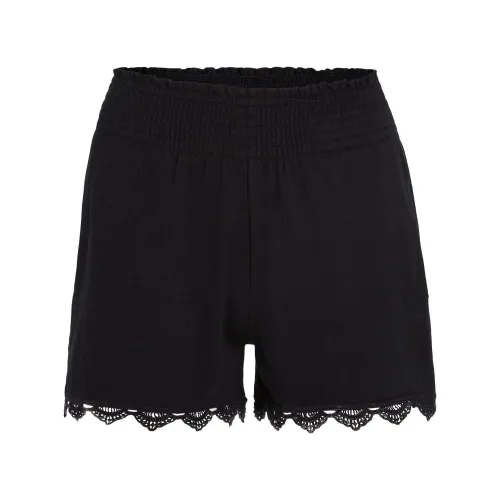 O'Neill Essentials Ava Smocked Shorts Női Rövidnadrág 19010-Black Out