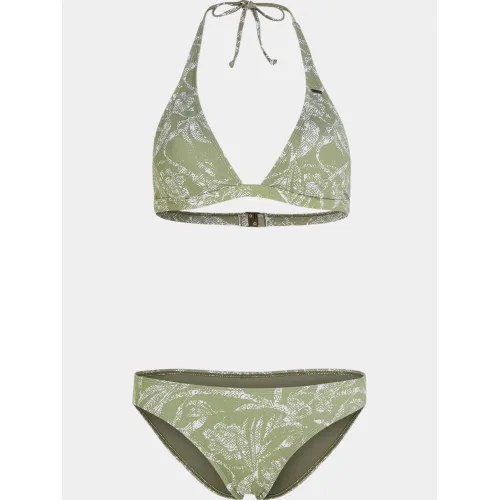 O'Neill Essentials Marga Cruz Bikini Set Női Bikini 36077-Green Textured Jungle