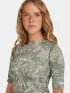O'Neill Essentials Skin S/SLV Női Lycra 36077-Green Textured Jungle