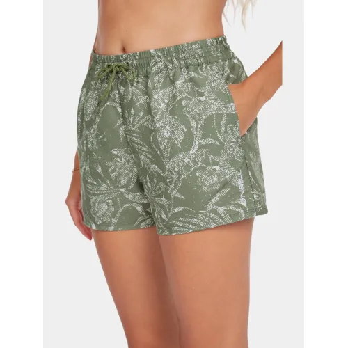 O'Neill Essentials 12  Print Swimshorts Női Rövidnadrág 36077-Green Textured Jungle