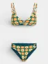 O'Neill O Riginals Bikini Set Női Bikini 36102-Green Retro Flower