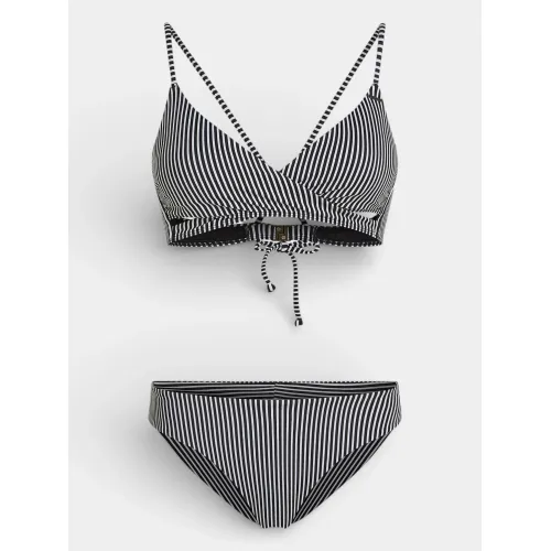 O'Neill Essentials Baay Maoi Bikini Set Női Bikini 39149-Black Micro Stripe
