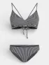 O'Neill Essentials Baay Maoi Bikini Set Női Bikini 39149-Black Micro Stripe