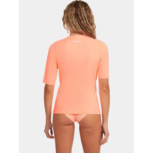 O'Neill O Neill Skins S/Slv Női Lycra 12535-Funky Peach