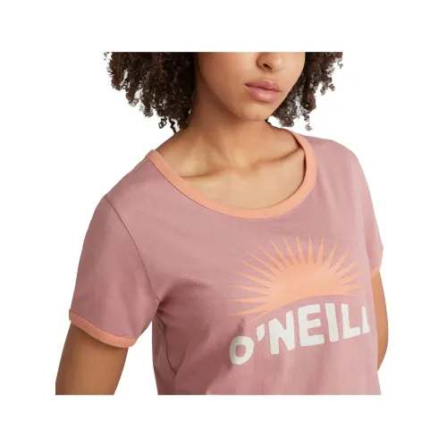 O'Neill Marri Ringer T-Shirt Női Póló 14023-Ash Rose