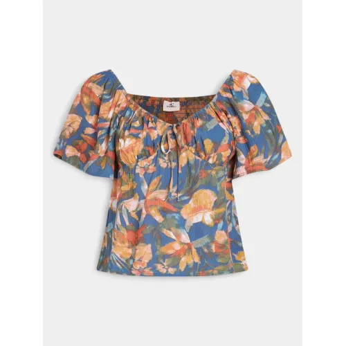 O'Neill Hughes Woven Top O'Neill Hughes Woven Top Női Póló 35155-Blue Painted Tropics