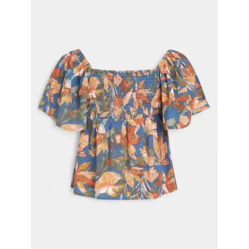 O'Neill Hughes Woven Top O'Neill Hughes Woven Top Női Póló 35155-Blue Painted Tropics